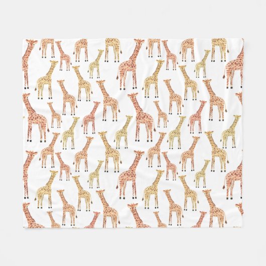Couverture Polaire Imprimer Safari Giraffe (Devant (Horizontal))