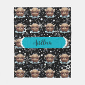 Couverture Polaire Imprimer Yak Kawaii (Devant)