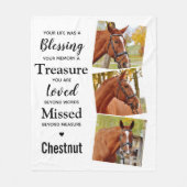 Couverture Polaire In Love Mémoire Pet Memorial Personnalisé 3 images (Devant)