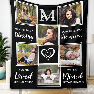 Couverture Polaire In Love Memory Collage photo personnalisé