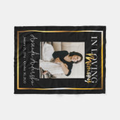 Couverture Polaire In Love Memory Gold Funeral Photo (Devant (Horizontal))