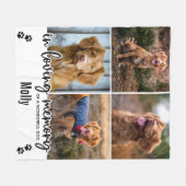 Couverture Polaire In Love Memory Pet Dog Memorial Photo Collage (Devant (Horizontal))