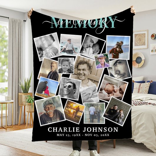 Couverture Polaire In Love Memory Photo Collage Memorial