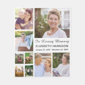 Couverture Polaire In Love Memory Photo Collage Memorial (Devant)