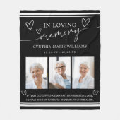 Couverture Polaire In Love Memory Photo Collage noir (Devant)