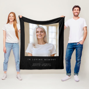 Couverture Polaire In Love Memory Photo & Name Memorial