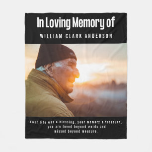 Couverture Polaire In Love Memory Photo Poem Hommage