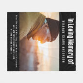 Couverture Polaire In Love Memory Photo Poem Hommage (Devant (Horizontal))