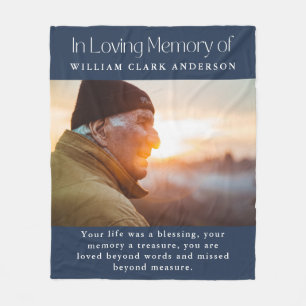 Couverture Polaire In Love Memory Photo Poem Hommage Blanket