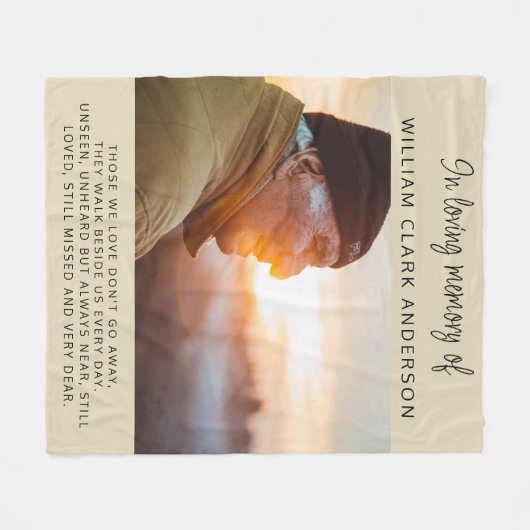 Couverture Polaire In Love Memory Photo Poem Hommage Blanket (Devant (Horizontal))
