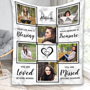 Couverture Polaire In Love Memory Remembrance Photo Collage