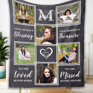 Couverture Polaire In Love Memory Unique Photo Collage Memorial