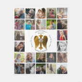 Couverture Polaire In Loving Memory 24 Photo Collage Croix avec ailes (Devant)