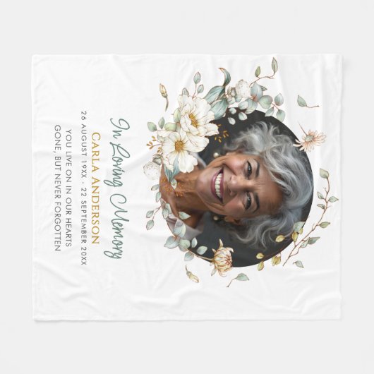 Couverture Polaire In Loving Memory Botanical (Devant (Horizontal))