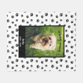 Couverture Polaire In Loving Memory Chien Photo Empreintes de pattes (Devant (Horizontal))