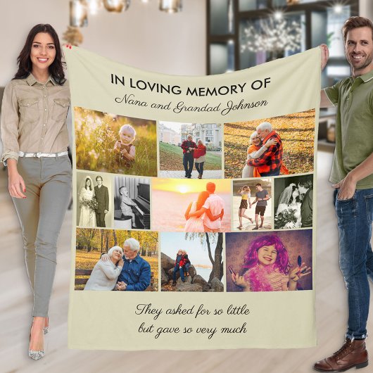 Couverture Polaire In Loving Memory Natural Photo Collage