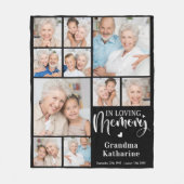 Couverture Polaire In Loving Memory Personnalisé 10 Photo Collage (Devant)