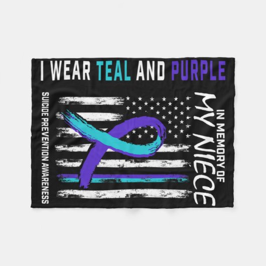 Couverture Polaire In Memory Of My Niece Suicide Awareness Prevention (Devant (Horizontal))