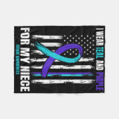 Couverture Polaire In Memory Of My Niece Suicide Awareness Usa Flag C (Devant (Horizontal))