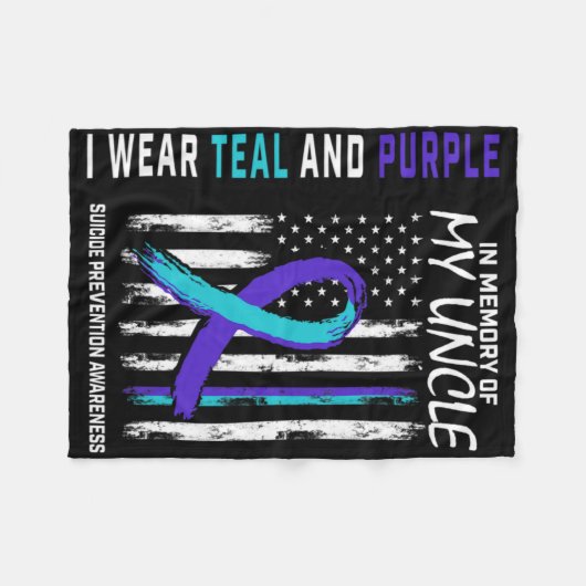 Couverture Polaire In Memory Of My Uncle Suicide Awareness Prevention (Devant (Horizontal))