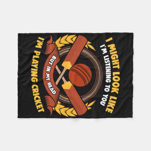 Couverture Polaire In My Head I'm Playing Cricket  (Devant (Horizontal))