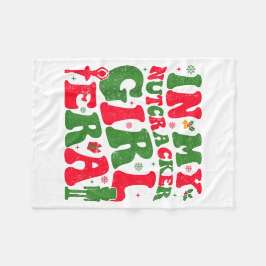 Couverture Polaire In My Nutcracker Girl Era Groovy Christmas Nutcrac (Devant (Horizontal))