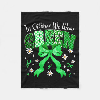 Couverture Polaire In October We Wear Green For Dwarfism Awareness Gi