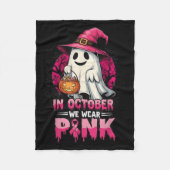 Couverture Polaire In October We Wear Nk Ghost Witch Breast Cancer Aw (Devant)