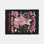 Couverture Polaire In October We Wear Nk Ghost Witch Breast Cancer Aw (Devant (Horizontal))
