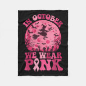 Couverture Polaire In October We Wear Nk Witch Halloween Breast Cance (Devant)