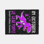 Couverture Polaire In October We Wear Purple Domestic Violence Ghosit (Devant (Horizontal))