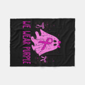 Couverture Polaire In October We Wear Purple Domestic Violence Ghost (Devant (Horizontal))