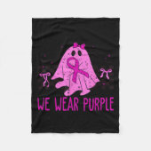 Couverture Polaire In October We Wear Purple Domestic Violence Ghost (Devant)