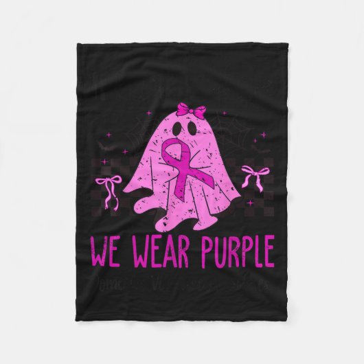Couverture Polaire In October We Wear Purple Domestic Violence Ghost (Devant)