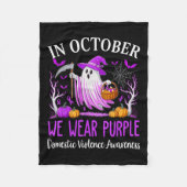 Couverture Polaire In October We Wear Purple Domestic Violence Ghost (Devant)