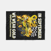 Couverture Polaire In September We Wear Gold Childhood Cancer Awarene (Devant (Horizontal))
