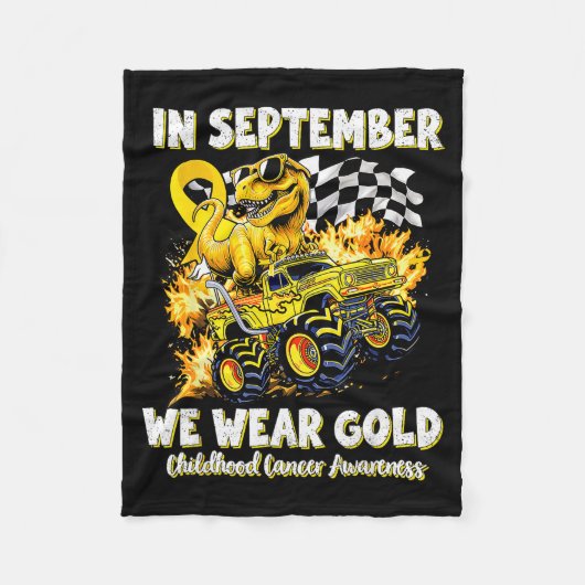 Couverture Polaire In September We Wear Gold Childhood Cancer Awarene (Devant)