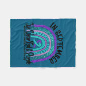 Couverture Polaire In September Wear Teal And Purple Rainbow Suicide  (Devant (Horizontal))