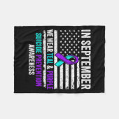 Couverture Polaire In September Wear Teal Purple Suicide Prevention A (Devant (Horizontal))