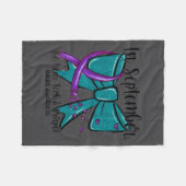 Couverture Polaire In September Wear Teal Purple Suicide Prevention B (Devant (Horizontal))