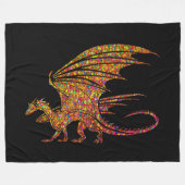 Couverture Polaire Incroyable Dragon Mosaïque  (Devant (Horizontal))