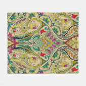 Couverture Polaire India seamless paisley pattern, decorative border. (Devant (Horizontal))