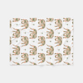 Couverture Polaire Indian Floral Paisley Ornate Elephants (Devant (Horizontal))