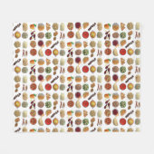 Couverture Polaire Indian Foods Plats Cuisine indienne Illustration (Devant (Horizontal))