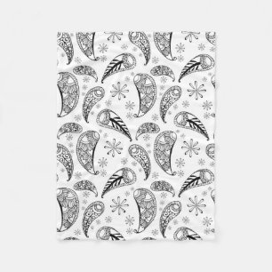 Couverture Polaire Indian Paisley Motif Mankolam