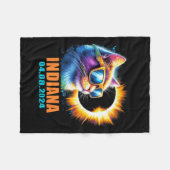 Couverture Polaire Indiana Total Solar Eclipse 2024 Cat Solar Eclipse (Devant (Horizontal))