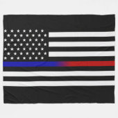 Couverture Polaire Indicateur Bleu/Ligne rouge mince (Devant (Horizontal))