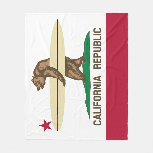 Couverture Polaire Indicateur California Surfer Bear (Devant)