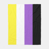Couverture Polaire Indicateur de fierté non binaire (Devant)