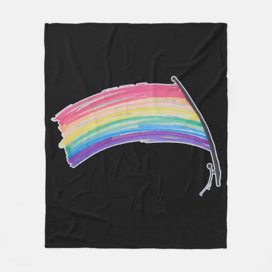 Couverture Polaire Indicateur de la fierté arc-en-ciel (Devant)